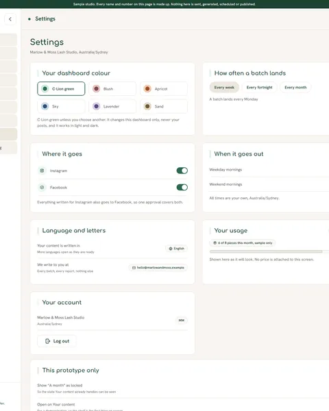 The C-Lion dashboard